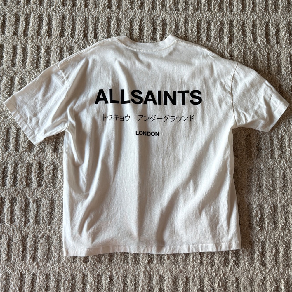 All Saints White Graphic Tee - Picture 3 of 4